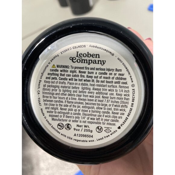 Leoben Company Wild Fern & Moss Candle Vegan Soy Wax 9oz Scented 1 Wick Black - Picture 3 of 5